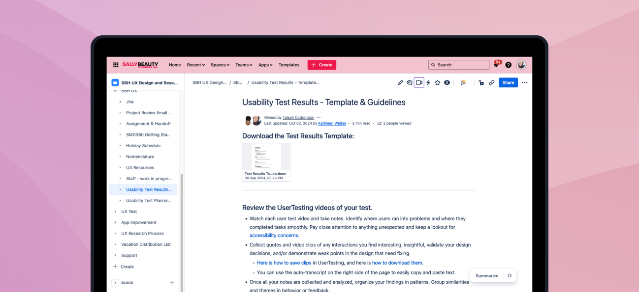 UX Documentation
