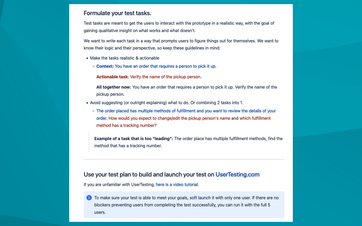 UX Copywriting & Documentation