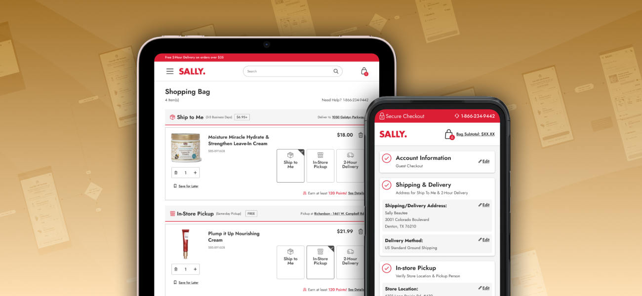 Sally Beauty Bag & Checkout Redesign