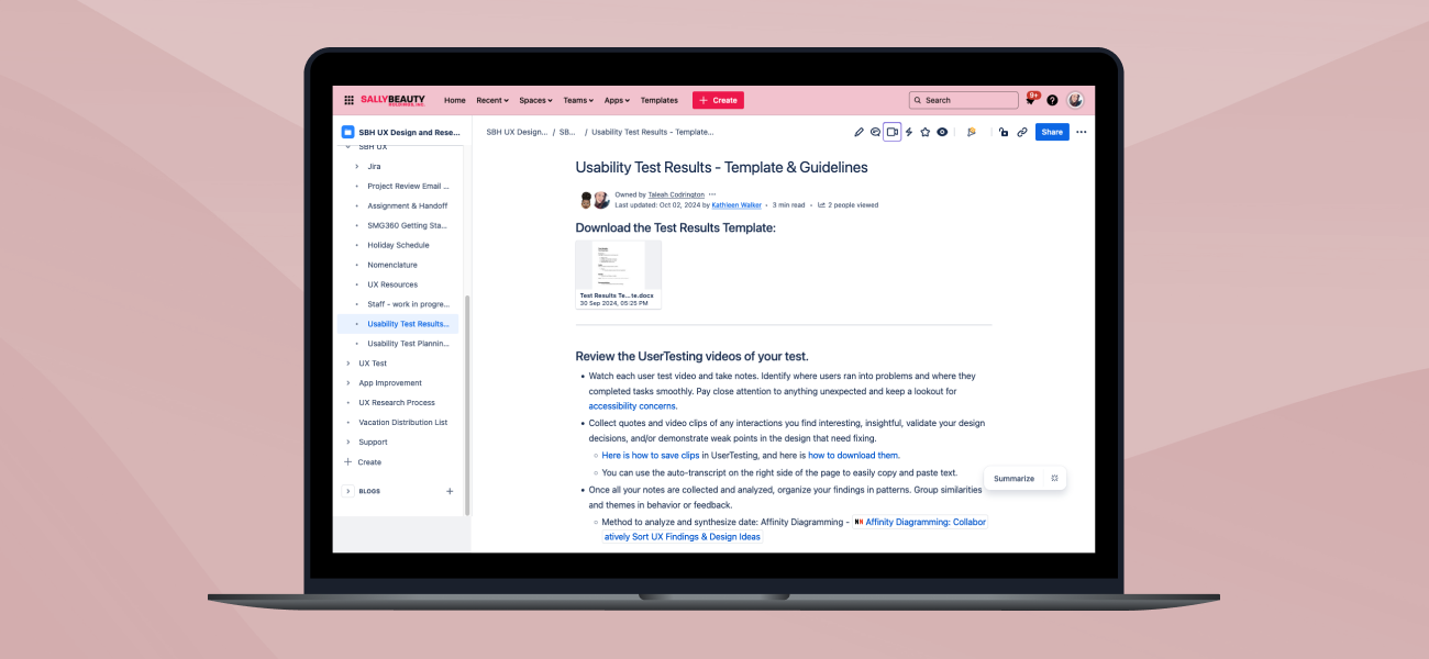 UX Writing & Documentation
